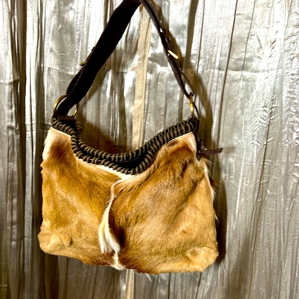 Real African antelope Springbok purse
